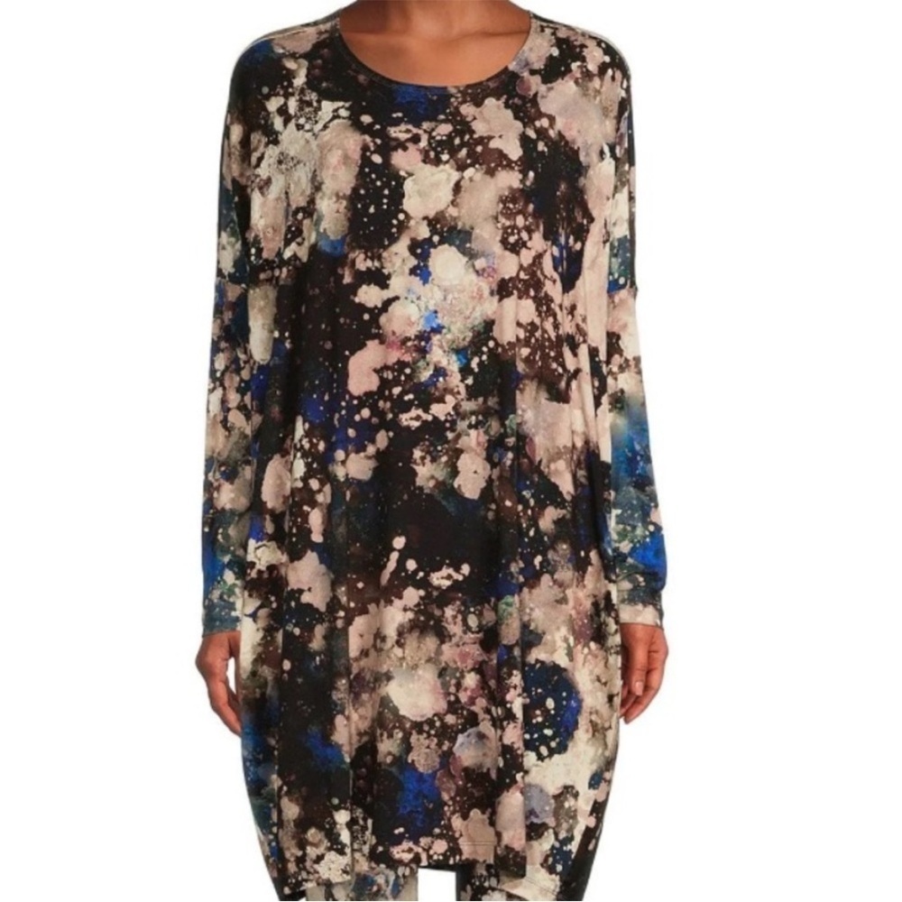 EUC Bryn Walker Damien Galaxy Print Jersey L/S Tunic / Dress Oversized Small